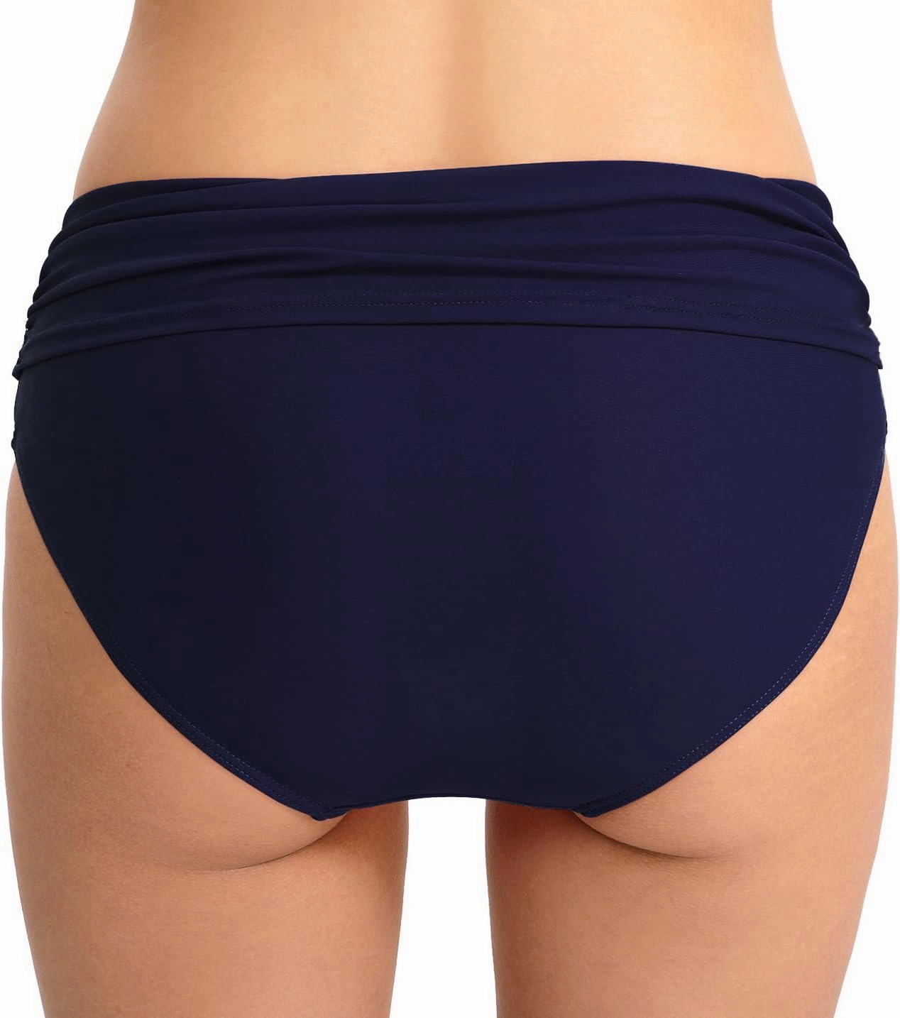 Women's Swimsuit Bikini Bottoms Full Coverage Ruched Bathing Suit Bottom