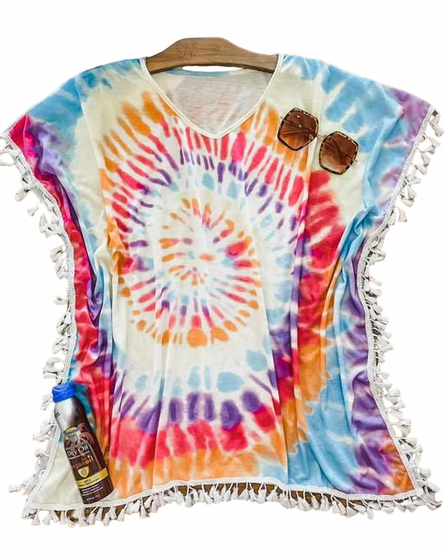 Women's Tie Dye Coverup In Multi