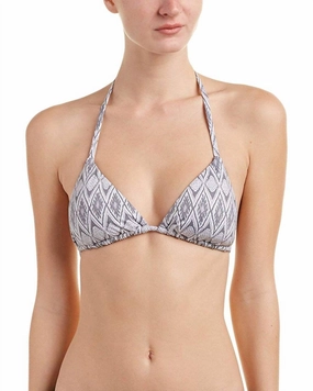 Women's Triangle Bikini Top In Grey