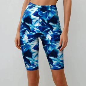 Women's Tummy Control Long Bike Swim Shorts