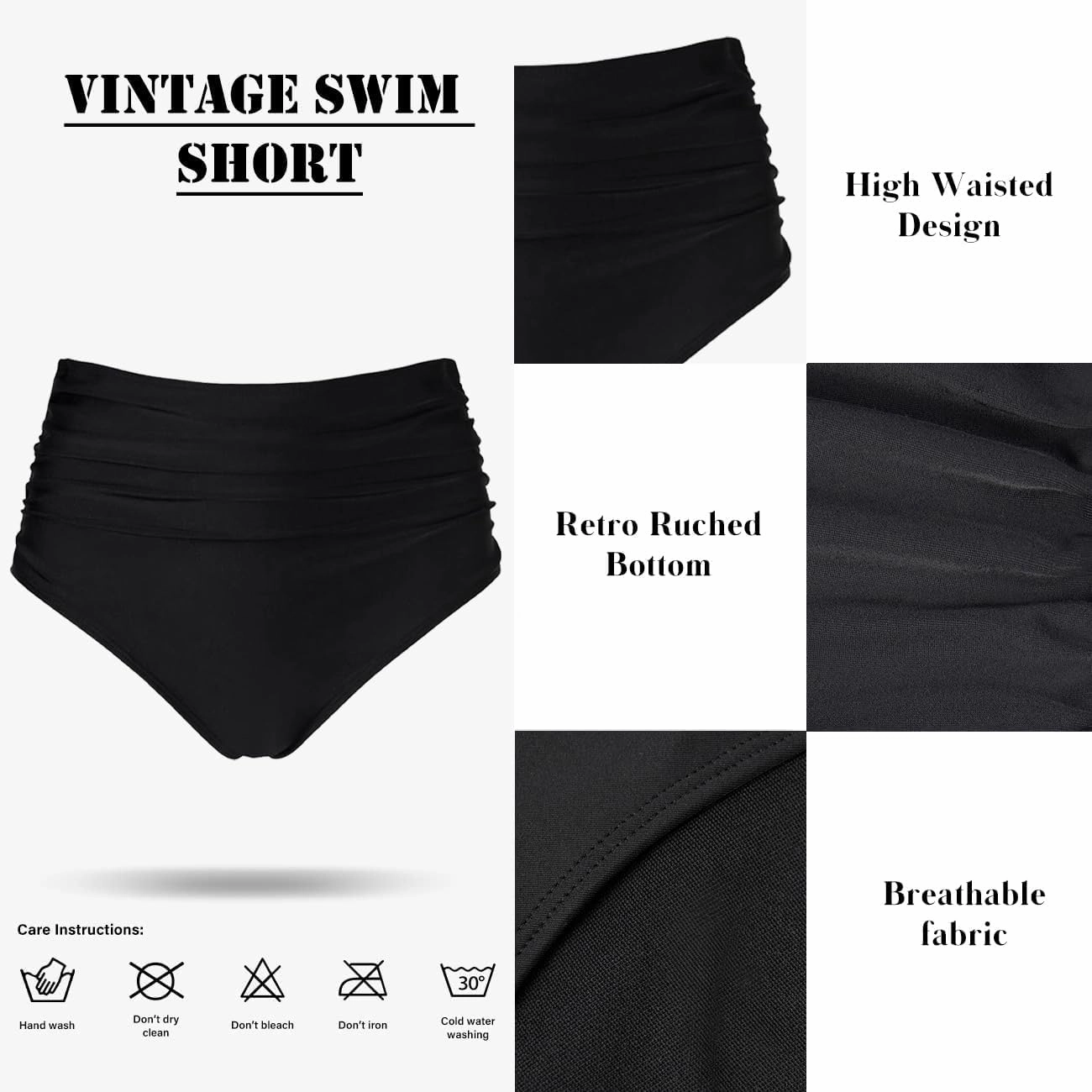 Women's Twist Front Full Coverage Swimsuit V Neck Padded High Waisted Ruched Bikini Set Two Piece Bathing Suit