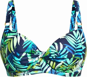 Women's Underwire Bikini Top - Push Up Swimsuit Top Only Twist Front Bathing Suit 2025 Retro Swim Bra