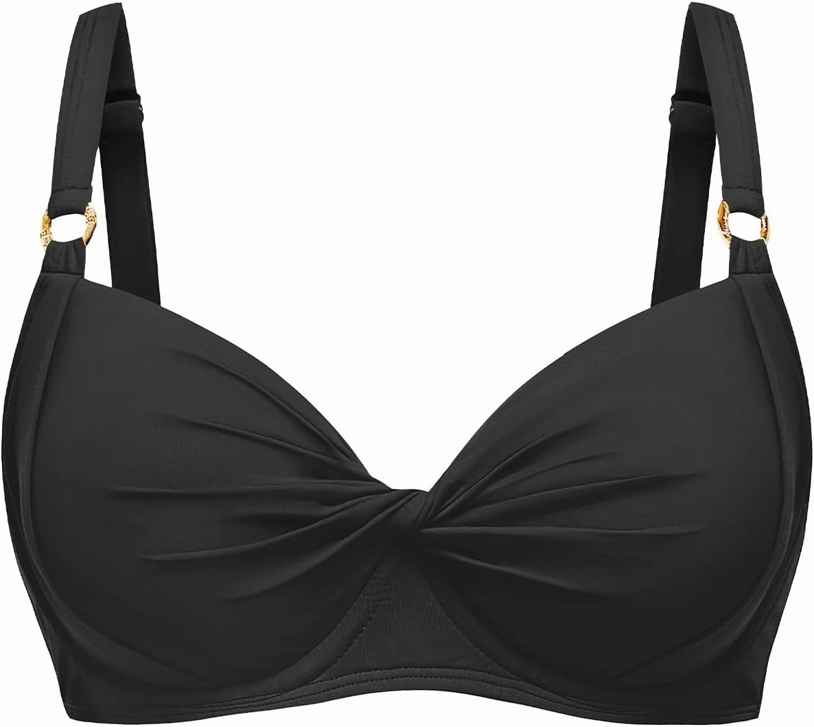 Women's Underwire Bikini Top - Push Up Swimsuit Top Only Twist Front Bathing Suit 2025 Retro Swim Bra