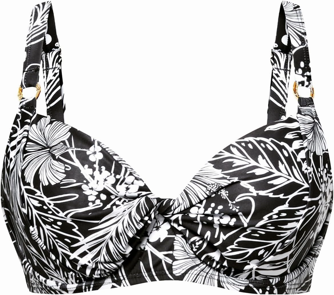 Women's Underwire Bikini Top - Push Up Swimsuit Top Only Twist Front Bathing Suit 2025 Retro Swim Bra