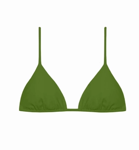 Women's Via Adjustable Bikini Top In Palm Sheen