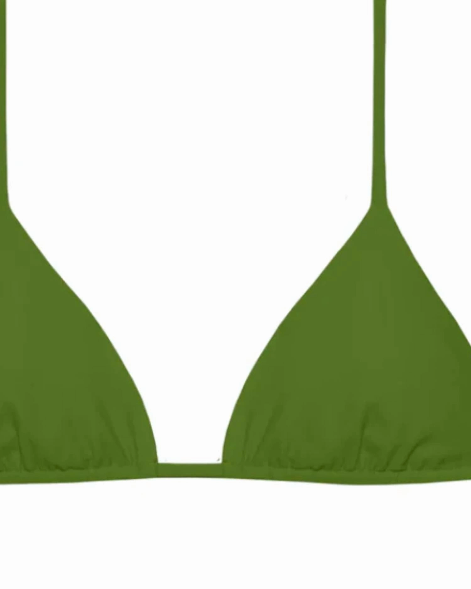 Women's Via Adjustable Bikini Top In Palm Sheen