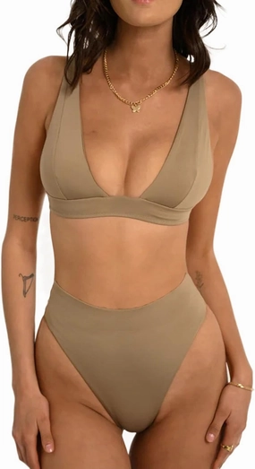 Women Sexy Brazilian Bikini Sets 2 Piece Cheeky Triangle Bikini V Neck Swimsuit high Cut Thong Bottom