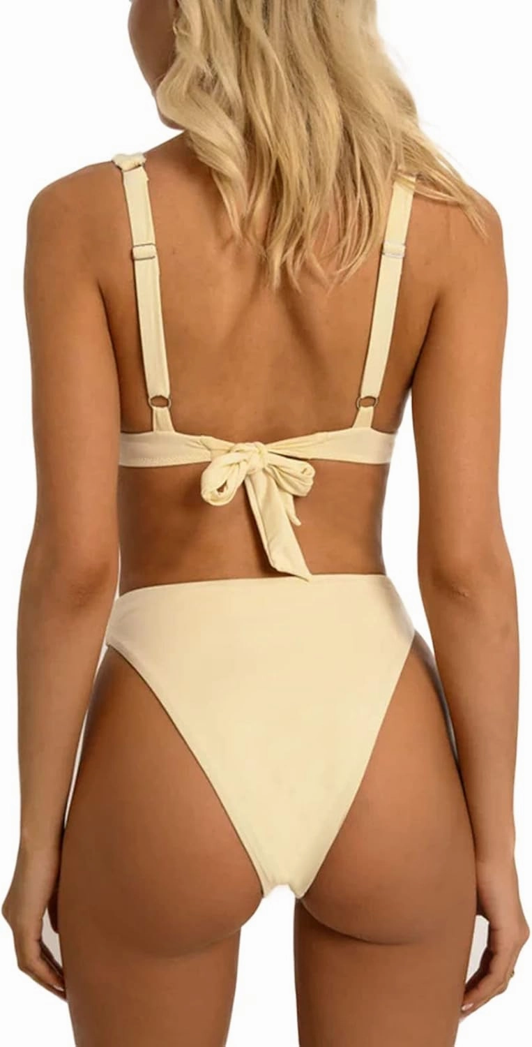 Women Sexy Brazilian Bikini Sets 2 Piece Cheeky Triangle Bikini V Neck Swimsuit high Cut Thong Bottom