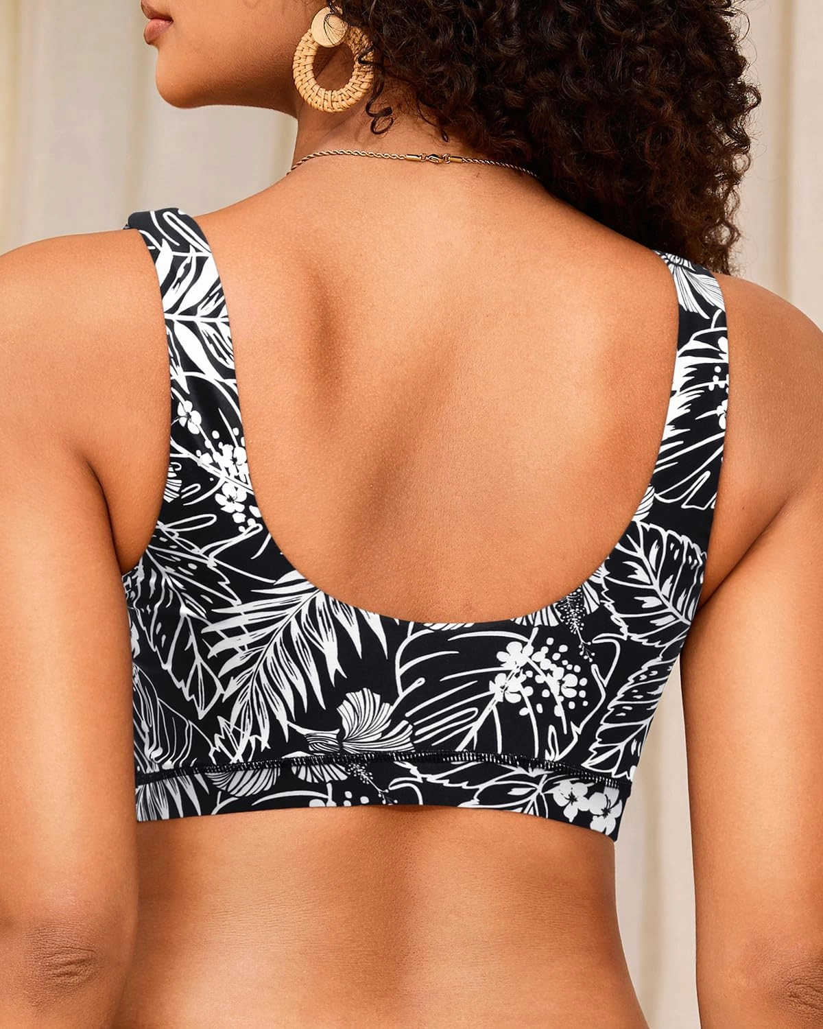 Women Sport Bra Swimsuit Top - Swim Bra Bikini Top Only Scoop Neck Bathing Suit 2025 Swimwear
