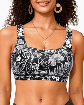 Women Sport Bra Swimsuit Top - Swim Bra Bikini Top Only Scoop Neck Bathing Suit 2025 Swimwear