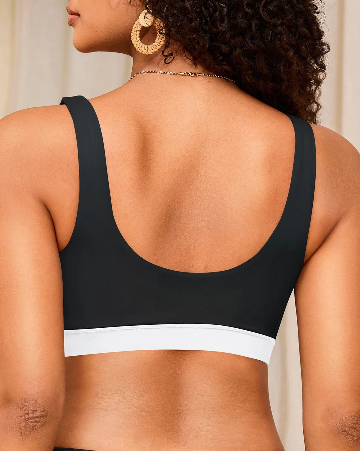 Women Sport Bra Swimsuit Top - Swim Bra Bikini Top Only Scoop Neck Bathing Suit 2025 Swimwear