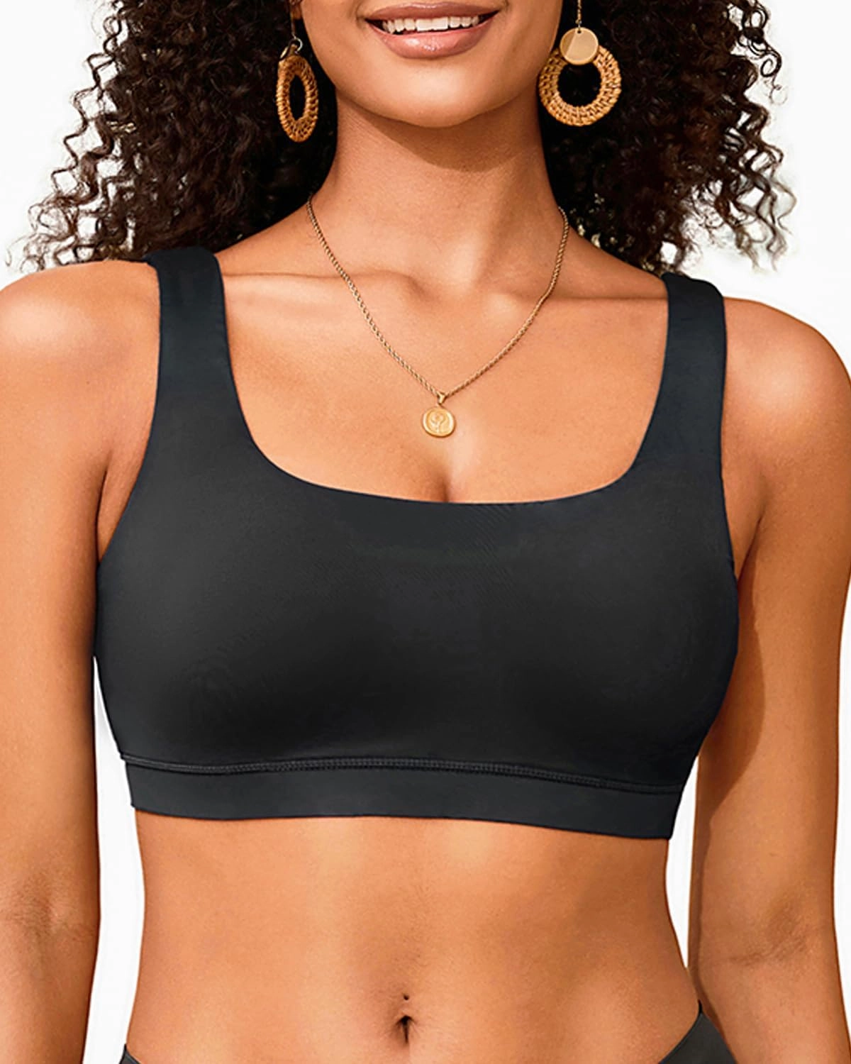 Women Sport Bra Swimsuit Top - Swim Bra Bikini Top Only Scoop Neck Bathing Suit 2025 Swimwear