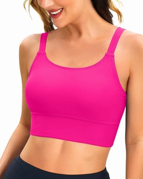 Women Sports Bra Swim Tops - Crop Bikini Top Supportive Bathing Suit Top Swimwear