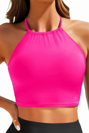 Women Swim Top - High Neck Bikini Top Only Halter Swimsuit Bathing Suit 2025