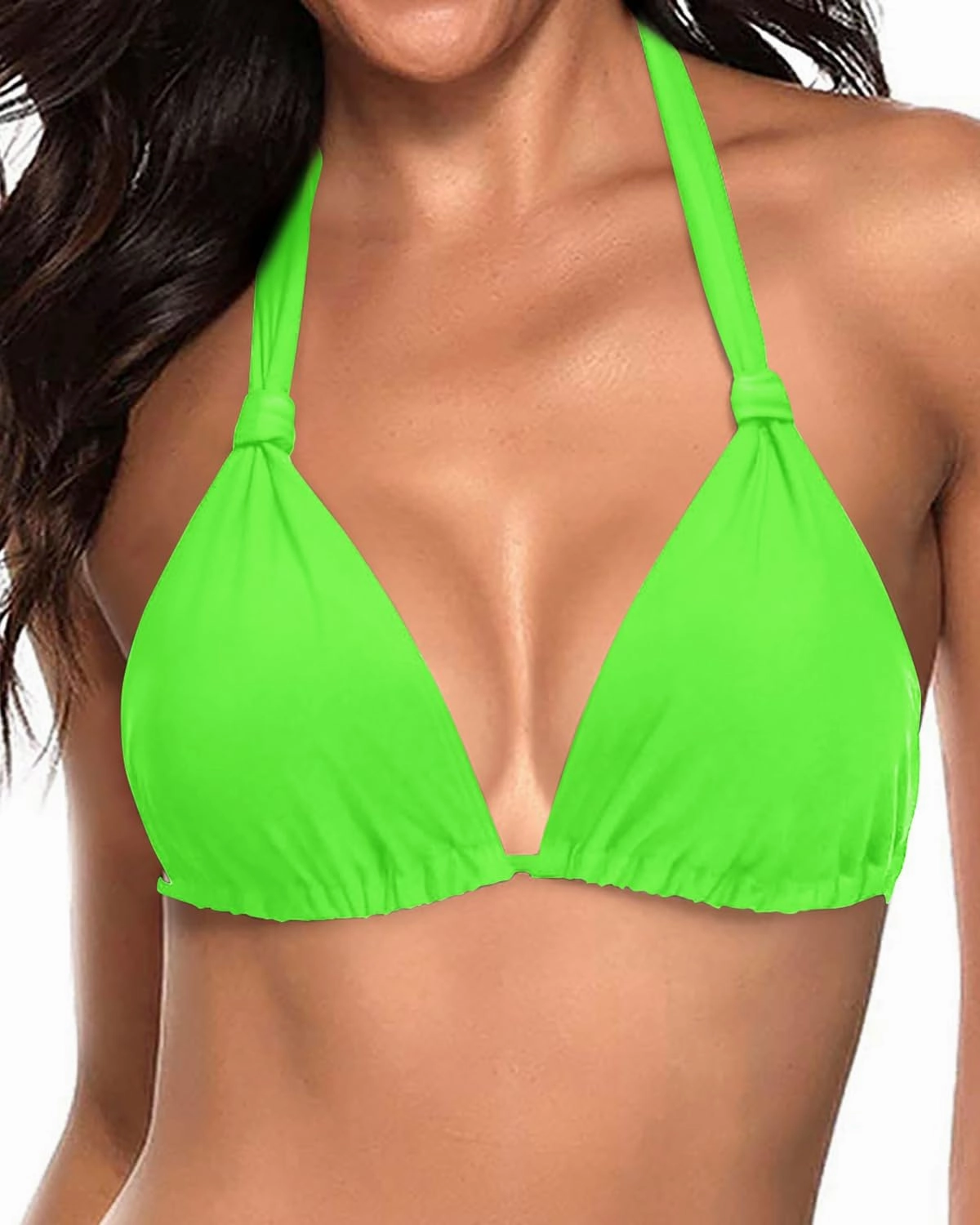 Women Triangle Bikini Top Only 2025 String Halter Sexy Swimsuit Bathing Suit Top