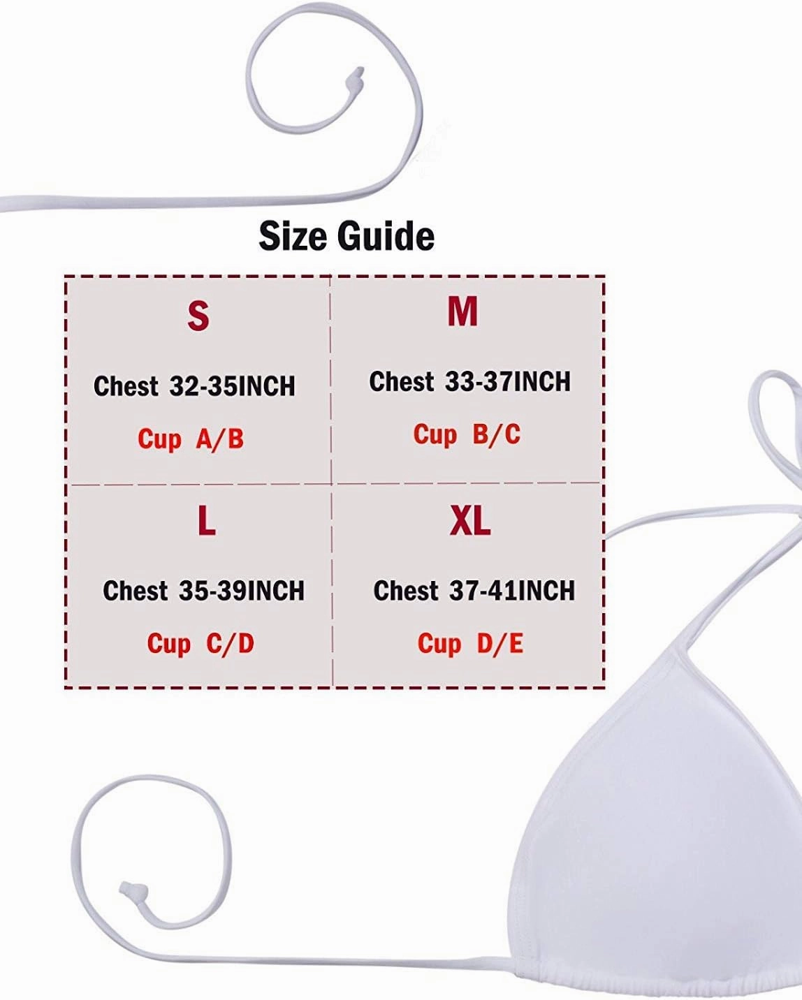 Women Triangle Bikini Top Push up Padded V-Neck Lace-up Basic Swimsuit Top