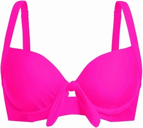 Women Underwire Bikini Swim Top - Push Up Knot Front Swimsuit Top 2025 Bathing Suit Bra