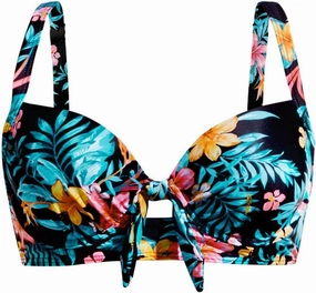 Women Underwire Bikini Swim Top - Push Up Knot Front Swimsuit Top 2025 Bathing Suit Bra