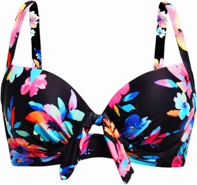 Women Underwire Bikini Swim Top - Push Up Knot Front Swimsuit Top 2025 Bathing Suit Bra