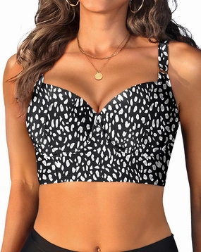 Women Underwire Bikini top Only - Longline Push Up Bathing Suit Top Bra Swim Tops 2025 Swimsuit Tops