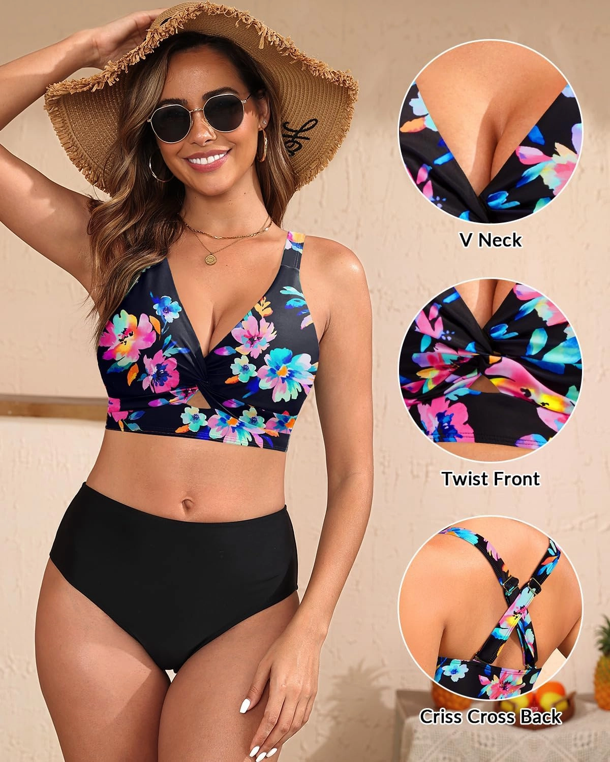 Women Underwire Bikini Top Only - Push Up Swimsuit Top Large Bust Bathing Suit Tops 2025 Supportive Swim Tops