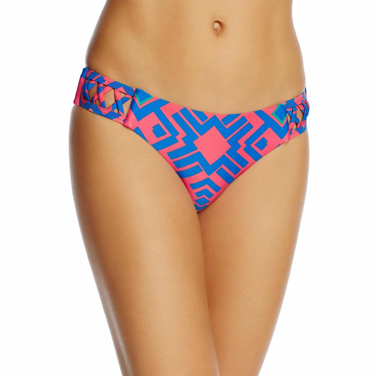 Womens Geometric Lattice Swim Bottom Separates