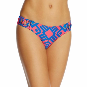 Womens Geometric Lattice Swim Bottom Separates