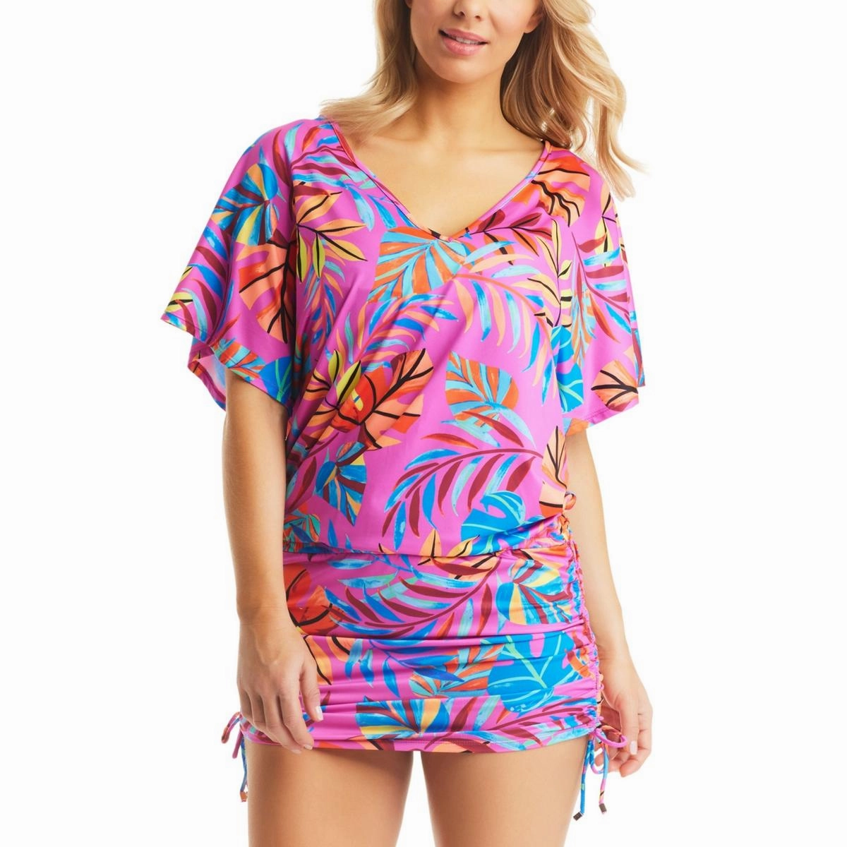 Womens Printed Caftan Cover-Up