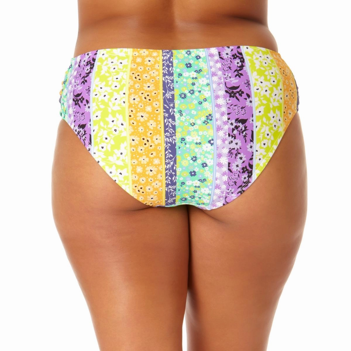 Womens Printed Mid-Rise Swim Bottom Separates