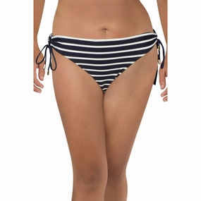 Womens Side Tie Nylon Swim Bottom Separates