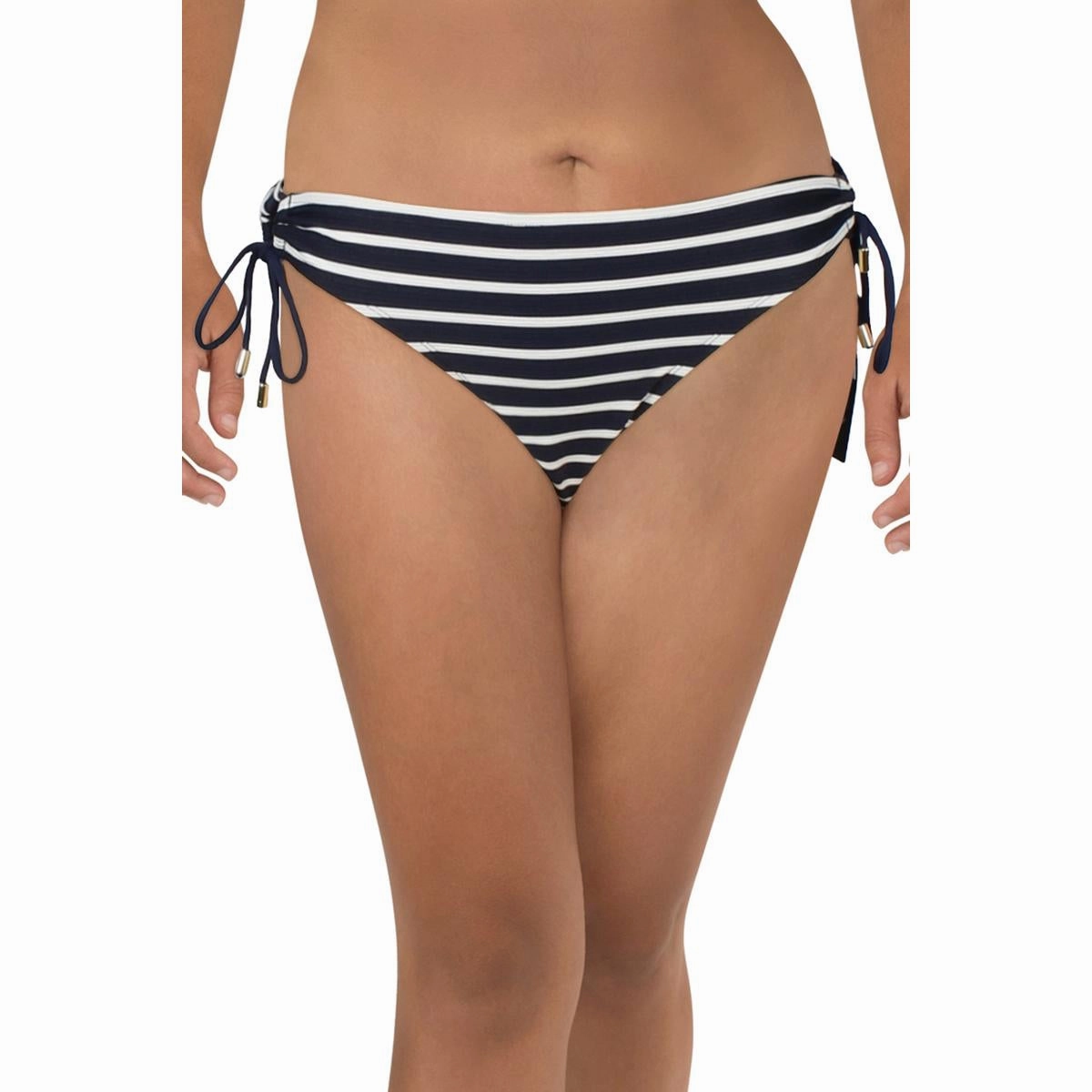 Womens Side Tie Nylon Swim Bottom Separates