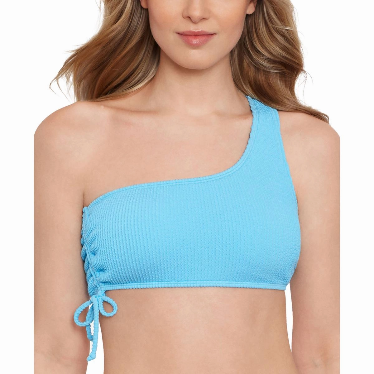 Womens Solid Ribbed Bikini Swim top