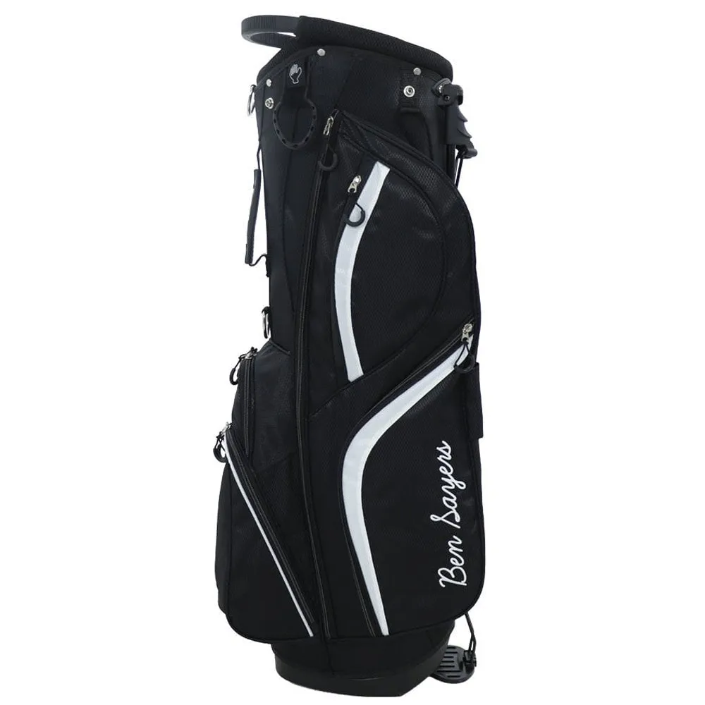 Ben Sayers DLX Stand Bag - Black/White, Golf swing trainer, Best golf irons, Golf ball stamp kit