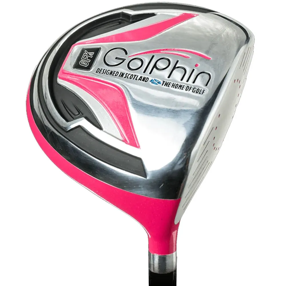 GolPhin GFK 526 Junior 5-Piece Package Set (Ages 5-6) - Pink, Golf hitting mat, Golf practice balls