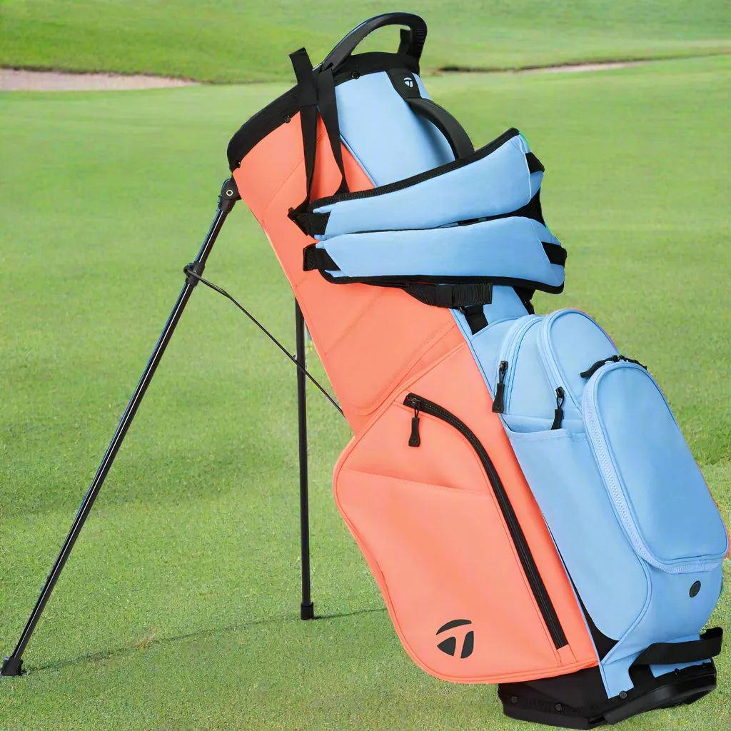 TaylorMade Flextech Crossover Stand Bag - Coral/Light Blue, Golf club cleaner