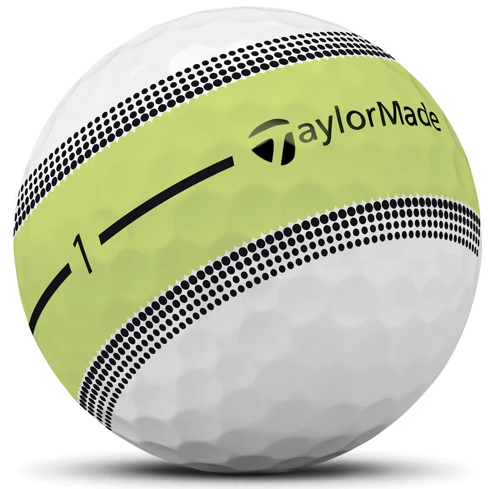 TaylorMade Tour Response Stripe Balls - 4 for 3 - Neon Yellow, Airline approved golf bag, Golf scorecard holder, Used golf clubs near me