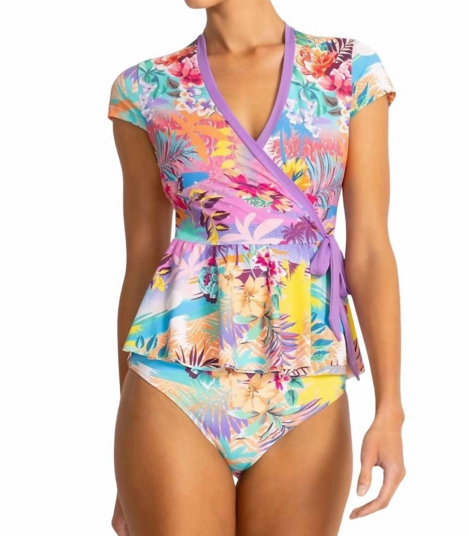 Wrap Tankini Top In Zeru