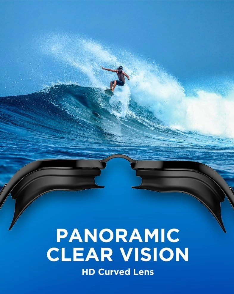 XDX Swim Goggles with Swim Cap Anti-Fog Pool Goggles with Detachable Lenses Swimming Goggles Cap Set for Youth Men Women