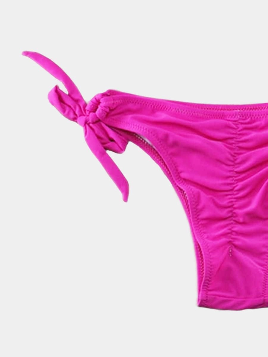 YELAIVP Women's Bikini Bottom Tie Side Swimsuit Bottom Cheeky Butt Ruched Bathing Suit Bottoms