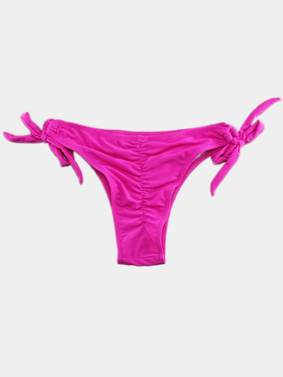 YELAIVP Women's Bikini Bottom Tie Side Swimsuit Bottom Cheeky Butt Ruched Bathing Suit Bottoms