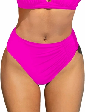 YELAIVP Women's High Waisted Bikini Bottom Tummy Control Ruched Bathing Suit Bottom Full Coverage Swimsuit Bottoms
