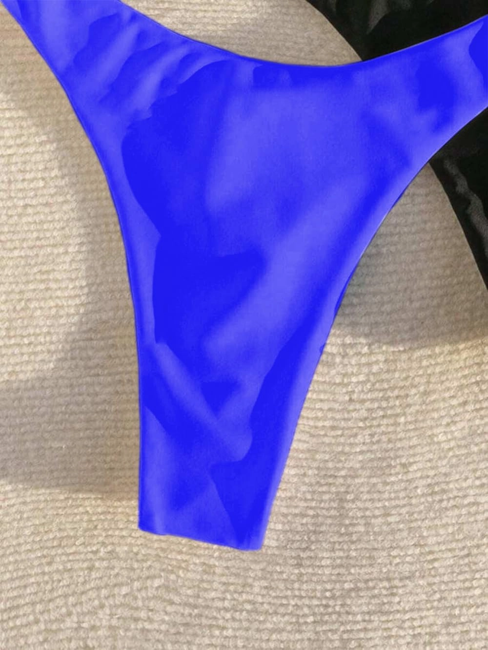 YELAIVP Women's Ruched Back Bikini Bottoms High Cut Bathing Suit Bottoms Cheeky Thong Swimsuit Bottom