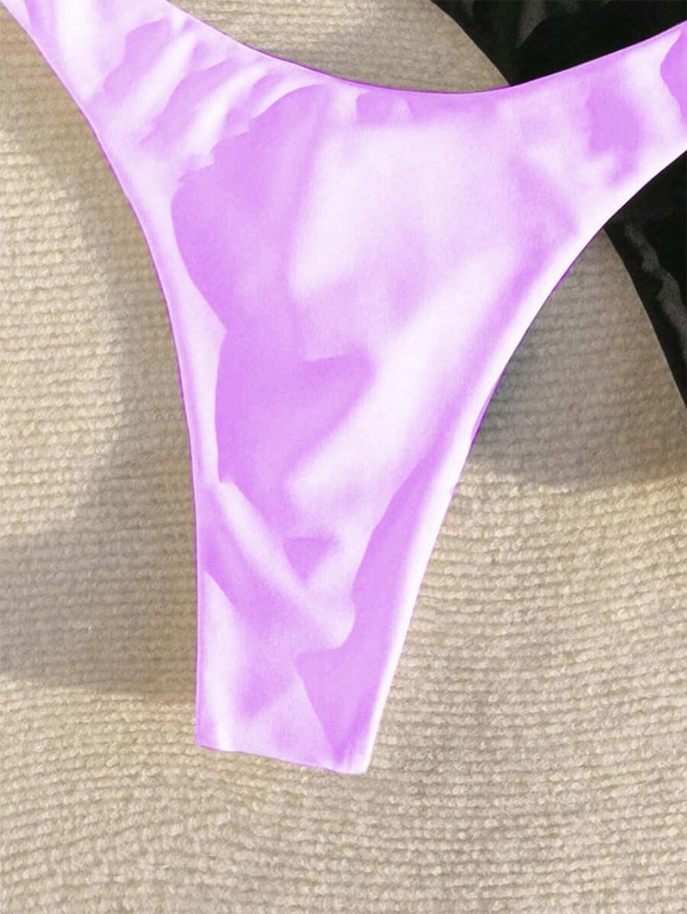 YELAIVP Women's Ruched Back Bikini Bottoms High Cut Bathing Suit Bottoms Cheeky Thong Swimsuit Bottom