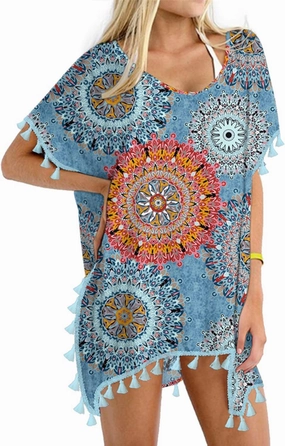 Yincro Women Chiffon Tassel Swimsuit Cover Up Beach Coverups for Swimwear