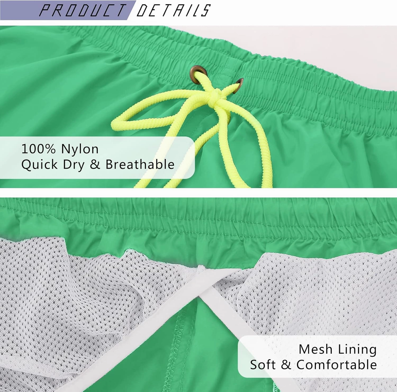 YnimioAOX Men's Swim Trunks Quick Dry Beach Shorts Swimwear Bathing Suit