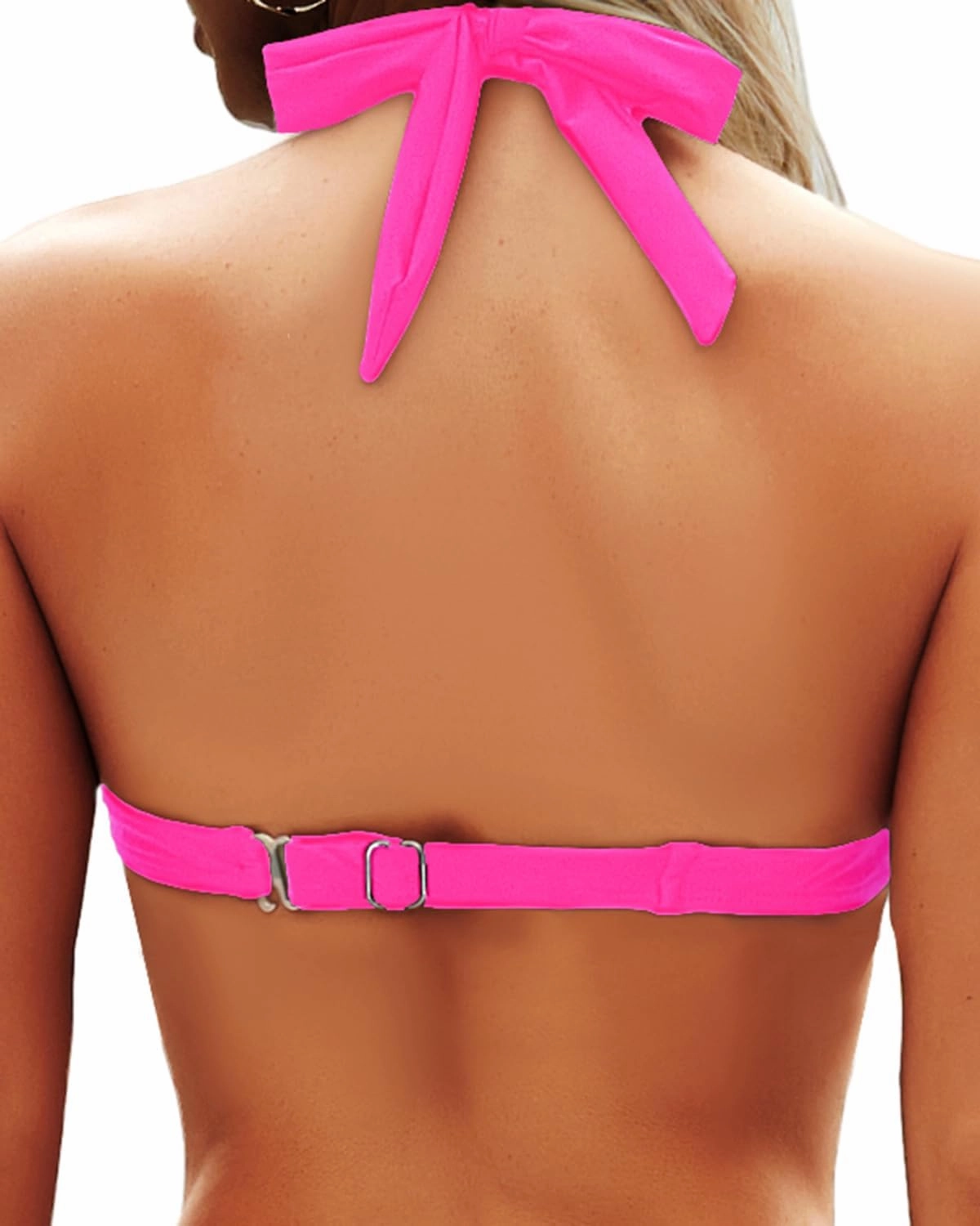 Yonique Women Halter Bikini Top Only Padded Swimsuits Tops Vintage Bathing Suit Top No Bottom