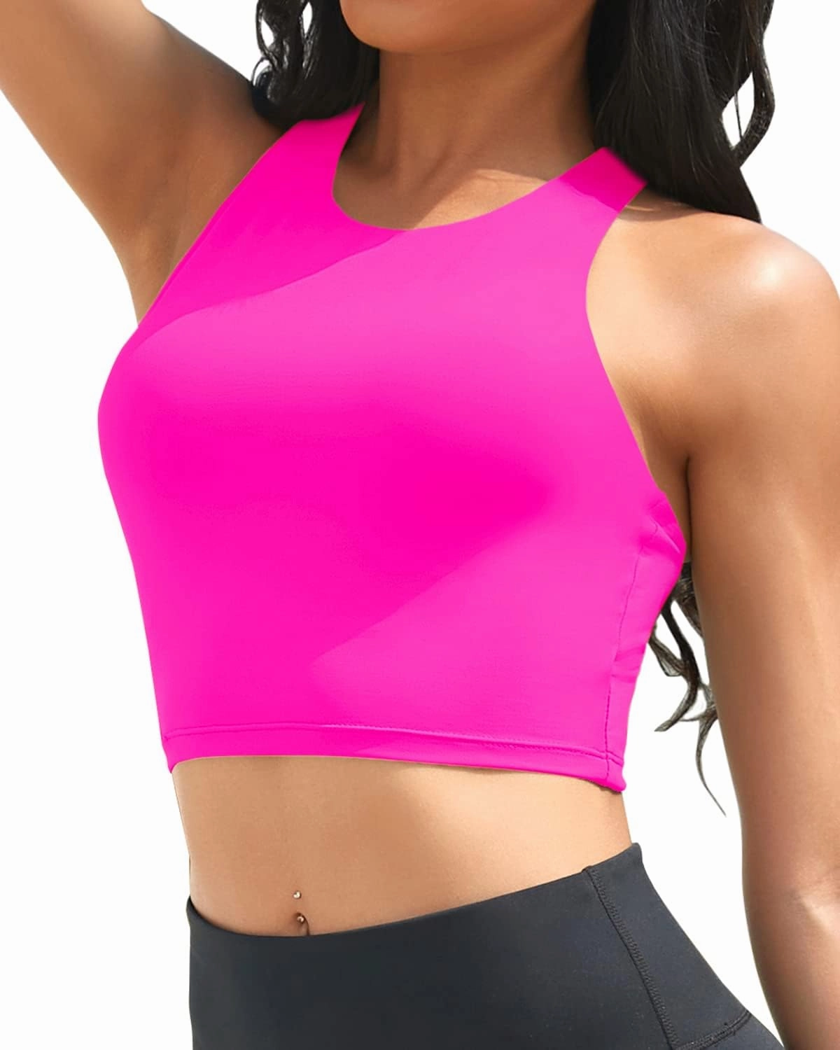Yonique Women High Waisted Bikini Two Piece Swimsuit Crop Bathing Suits Sporty Swimwear Bikini Set