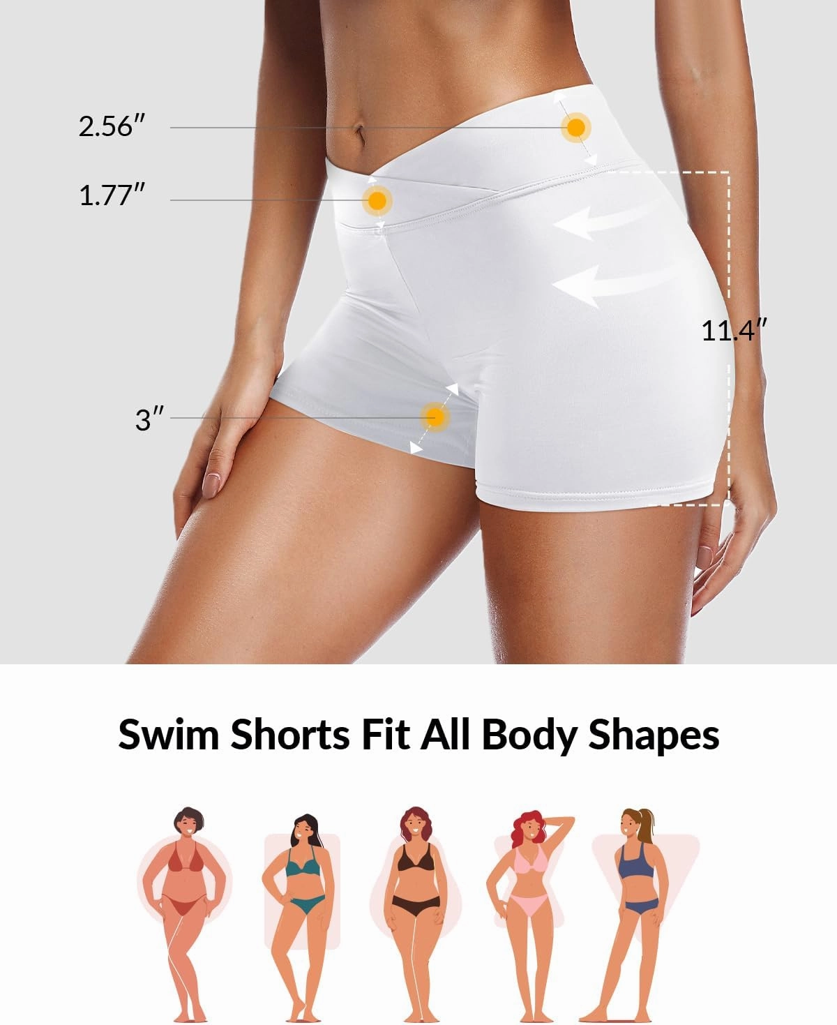 Yonique Womens Swim Shorts Bathing Suits Bottoms Swimsuit Bottoms(Available in Plus)