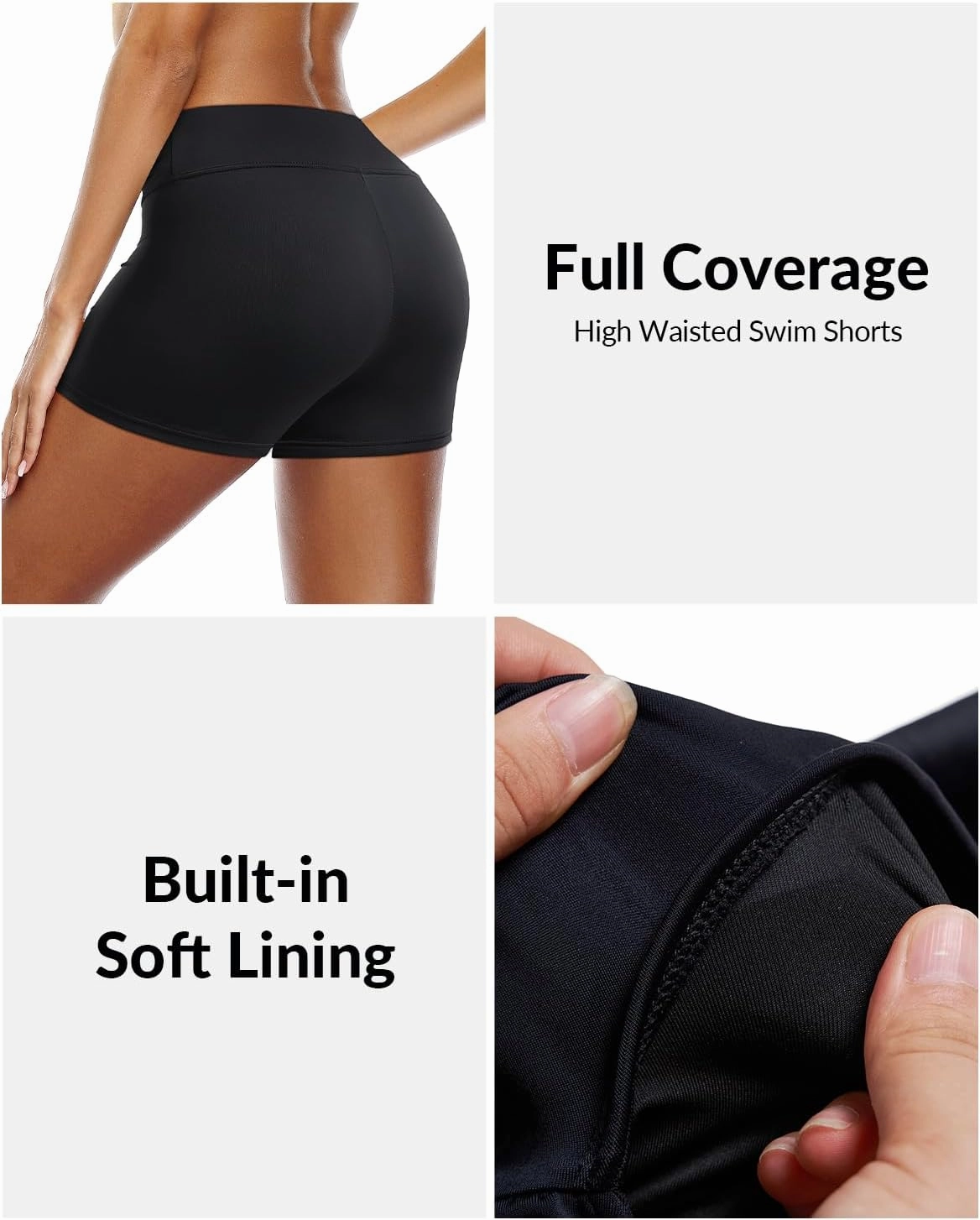 Yonique Womens Swim Shorts Bathing Suits Bottoms Swimsuit Bottoms(Available in Plus)