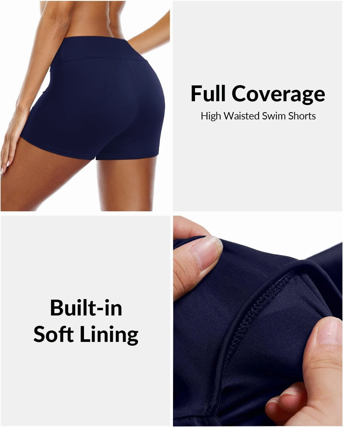 Yonique Womens Swim Shorts Bathing Suits Bottoms Swimsuit Bottoms(Available in Plus)
